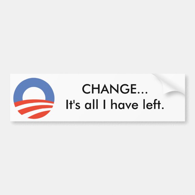 Obama-Logo, ÄNDERUNG… ist es aller, den ich Autoaufkleber (Vorne)