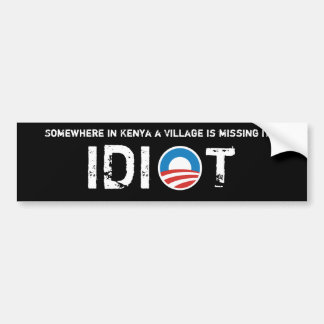 Obama-Logo, irgendwo in Kenia ein Dorf-Idiot Autoaufkleber