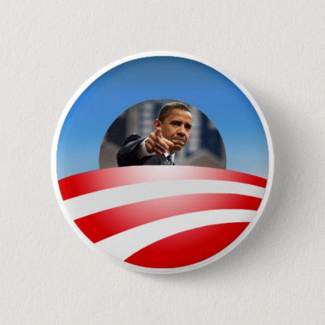 Obama-Logo Knopf Button (Vorderseite)