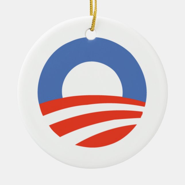 Obama-Logo - Verzierung Keramik Ornament (Vorne)