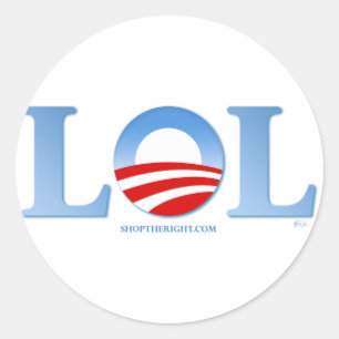 Obama LOL Runder Aufkleber