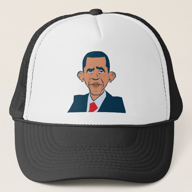 Obama - lustiges Porträt Truckerkappe (Vorderseite)