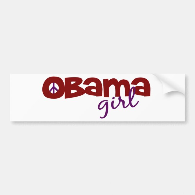 Obama-Mädchen Autoaufkleber (Vorne)