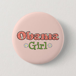 Obama-Mädchen-Barack Obama Knopf Button
