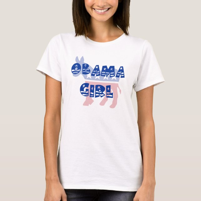 Obama-Mädchen-Demokrat-T - Shirt (Vorderseite)