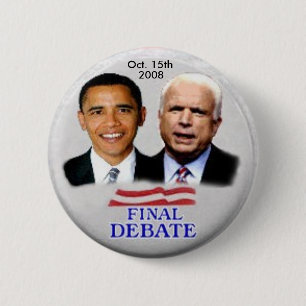 Obama-/McCaindebatten-Knopf Button