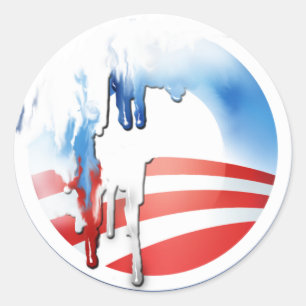 Obama melzensiert Aufkleber