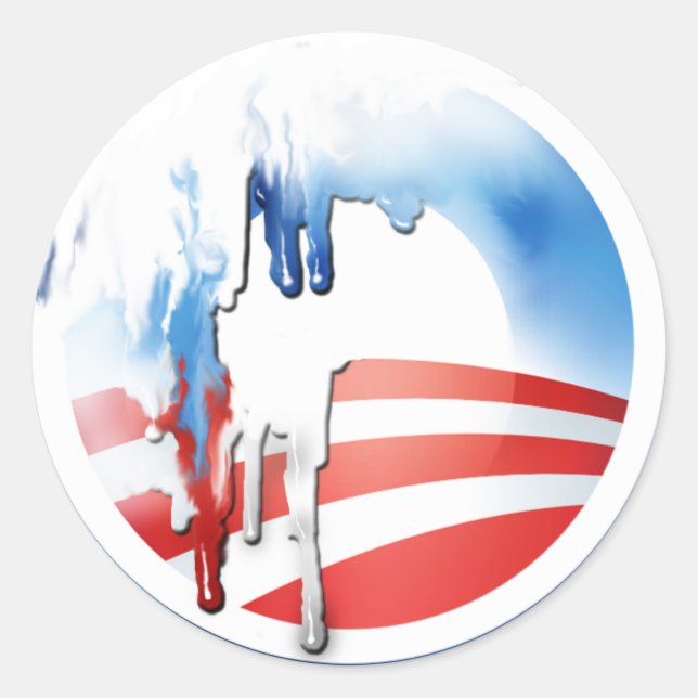 Obama melzensiert Aufkleber (Vorderseite)
