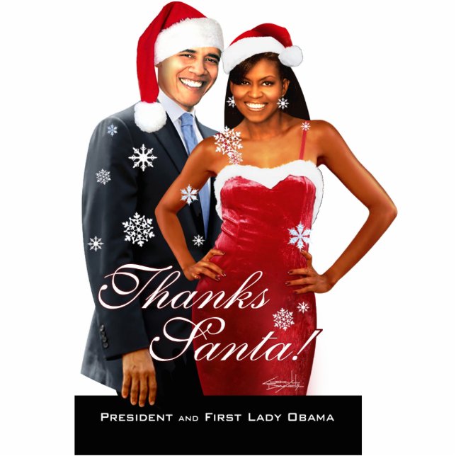 Obama - Merci Père Noël Photo Sculpture (Devant)