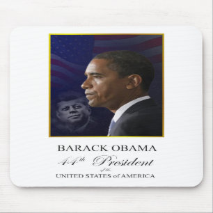 Obama mit der Ausgabe Mousepad Kennedy-Kollektors