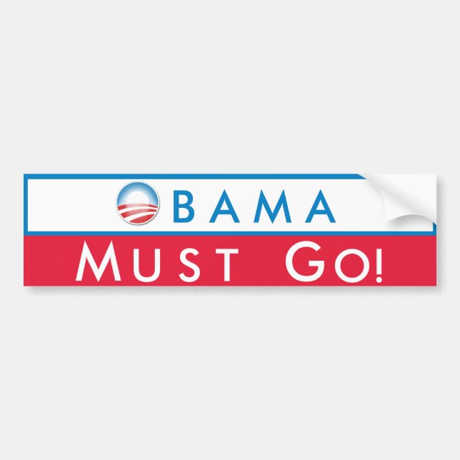 Obama muss gehen autoaufkleber (Vorne)