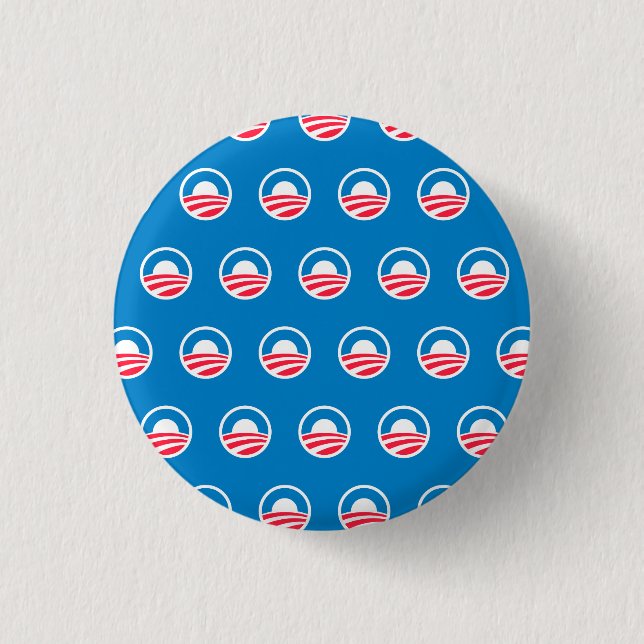 Obama-Muster-Knopf Button (Vorderseite)