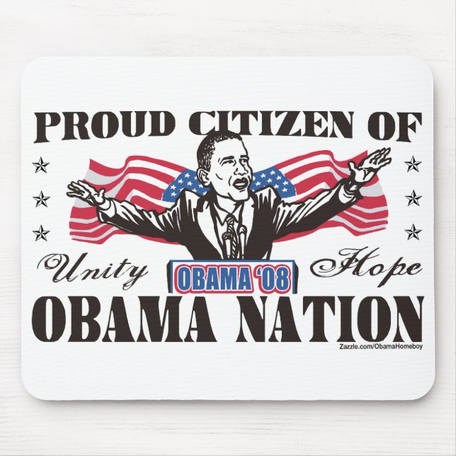 Obama-Nations-Cartoon Mousepad (Vorne)