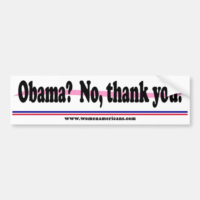 Obama? Nein, danke! Autoaufkleber (Vorne)