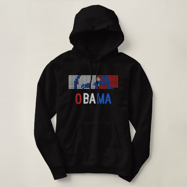 Obama neu gewählt bestickter hoodie (Design vorne)