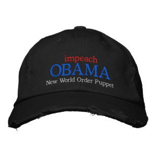 OBAMA Neue Welt-Orden-Puppe Bestickte Baseballkappe