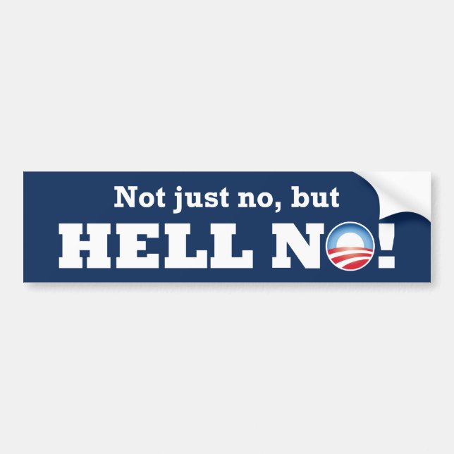 Obama nicht gerade kein, aber NEIN! Autoaufkleber (Vorne)