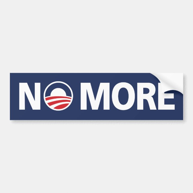 Obama, "NICHT MEHR" Autoaufkleber (Vorne)