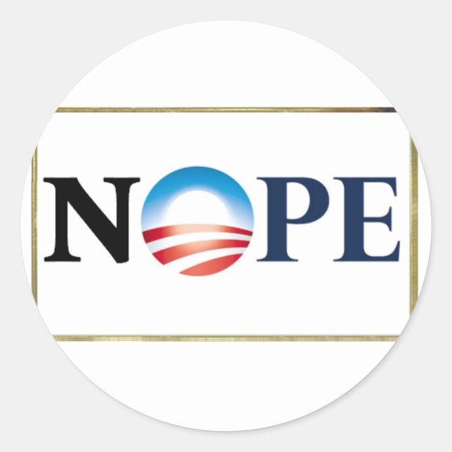 Obama NOPE Stickers (Vorderseite)