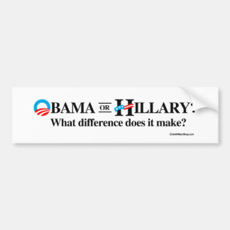 Obama oder Hillary - welcher Unterschied es macht Autoaufkleber