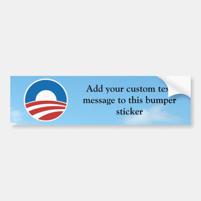 Obama--Ologo mit Blau Autoaufkleber (Vorne)