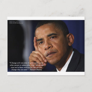 Obama "On Changing" Weisheitszitat Geschenke und T Postkarte