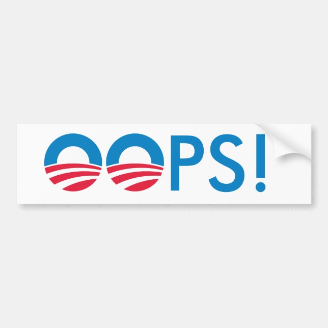Obama OOPS! Autoaufkleber (Vorne)