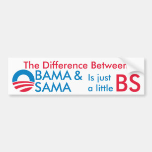 Obama/Osama BS Autoaufkleber