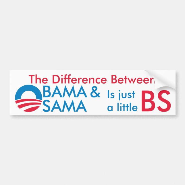 Obama/Osama BS Autoaufkleber (Vorne)