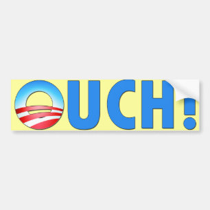 OBAMA OUCH! EINE SCHMERZHAFTE KÖRPERLICHE AUSDRUCK AUTOAUFKLEBER