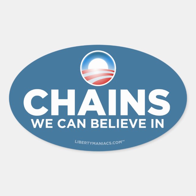 Obama Parody Chains Sticker (Vorderseite)