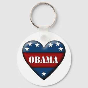 Obama-patriotisches Herz Schlüsselanhänger
