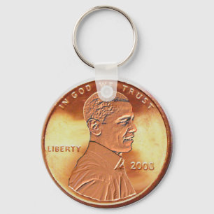 Obama-Penny-Schlüsselanhänger Schlüsselanhänger