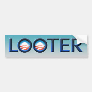 Obama-Plünderer-Autoaufkleber Autoaufkleber