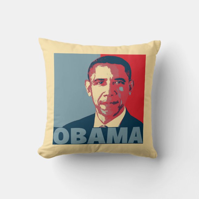 OBAMA POP ART KISSEN (Vorderseite)