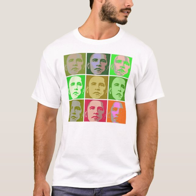 Obama-Pop-Kunst-Art T-Shirt (Vorderseite)