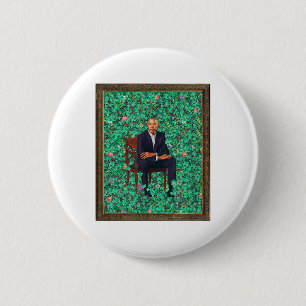 Obama Portrait T-Shirt Button
