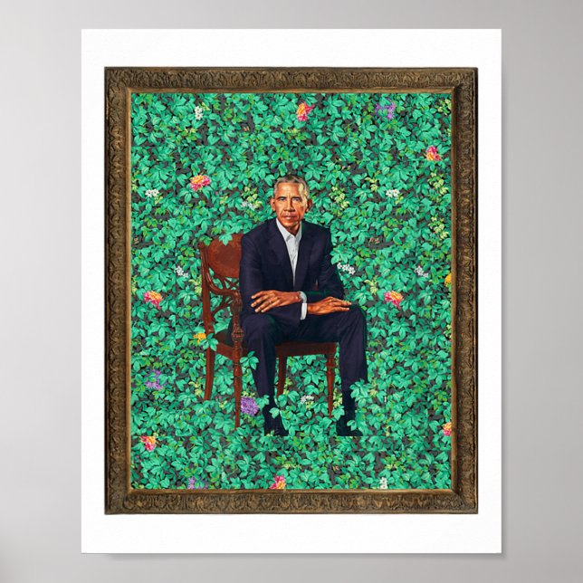 Obama Portrait T-Shirt Poster (Vorne)