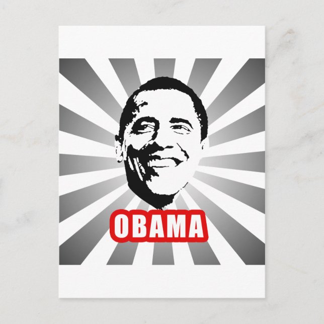 Obama Poster Postkarte (Vorderseite)