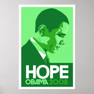 Obama - Poster vert foncé Hope