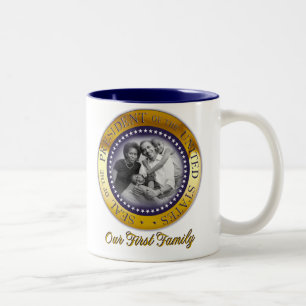 Obama Präsidentschaftssiegel Porträt Zweifarbige Tasse
