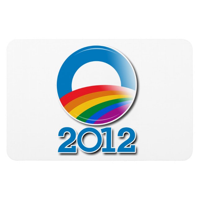 Obama-Pride-Button 2012 Magnet (Horizontal)