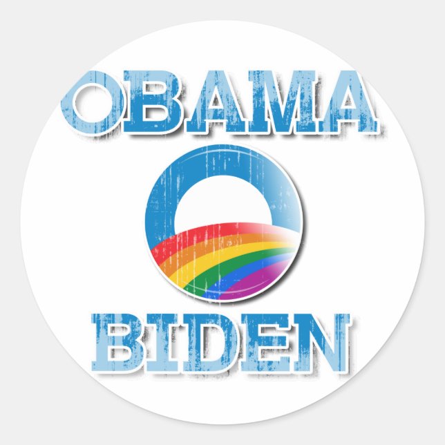OBAMA PRIDE RUNDER AUFKLEBER (Vorderseite)