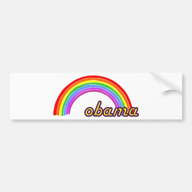 Obama-Regenbogen Autoaufkleber (Vorne)