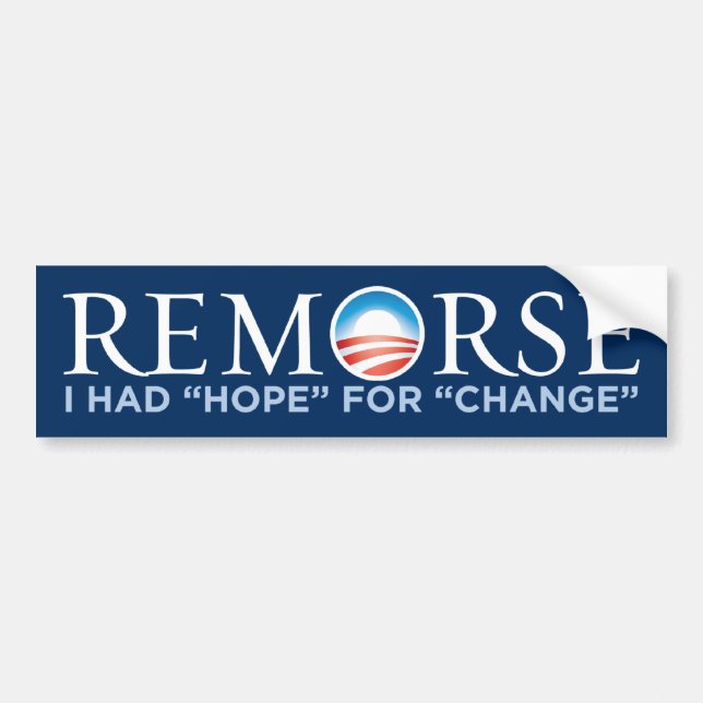 Obama - Remorse-Autoaufkleber Autoaufkleber (Vorne)