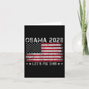 Obama Retro Flag Vintage US Patriotic 2028 Politik Karte