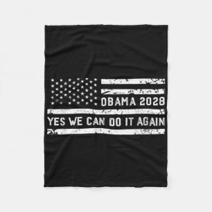 Obama Retro Vintag Patriotic 2028 politische Prote Fleecedecke