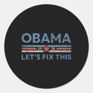 Obama Retro Vintag Patriotic 2028 politische Prote Runder Aufkleber