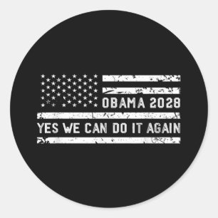 Obama Retro Vintag Patriotic 2028 politische Prote Runder Aufkleber