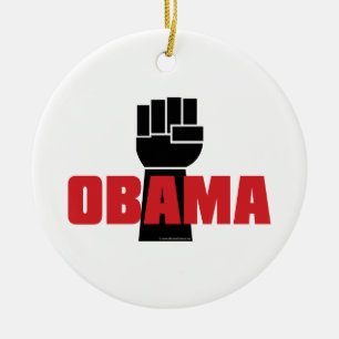 Obama richtig so erhobenes schwarzes Faust-Ornamen Keramik Ornament